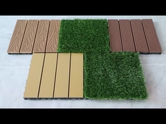 wpc DIY decking tile and grass
