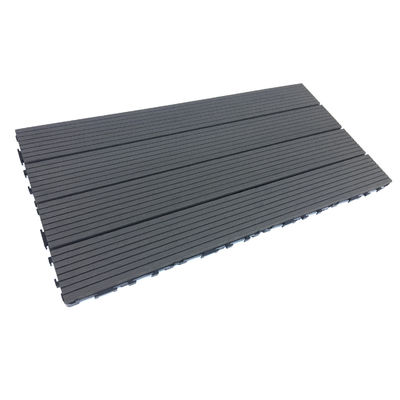 8mm Black WPC Interlocking Decking Tiles For Roof Floor Customized