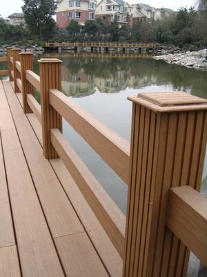 Hot-Selling WPC Wood-Plastic Composite Handrails Safe, Durable, Mothproof and Anticorrosive, High-Quality Railing Posts