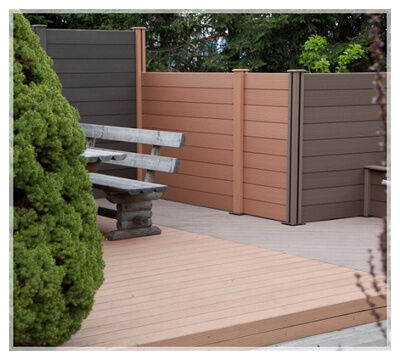                    Matte Finish WPC Fencing Panel Easy Clean for Office Courtyard              