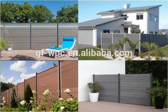                    Matte Finish WPC Fencing Panel Easy Clean for Office Courtyard              