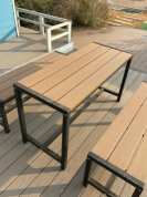                    Hot-Selling WPC Garden Furniture - Commercial Outdoor Table with Matching Bench              