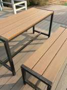                    Hot-Selling WPC Garden Furniture - Commercial Outdoor Table with Matching Bench              