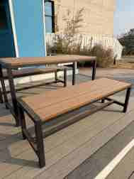                    Popular Garden Furniture Set - Outdoor Commercial WPC Table with Bench              