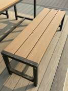                    Popular Garden Furniture Set - Outdoor Commercial WPC Table with Bench              