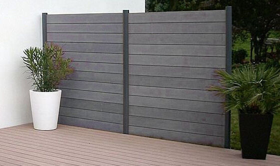                    Matte Finish WPC Fencing Panel Easy Clean for Office Courtyard              