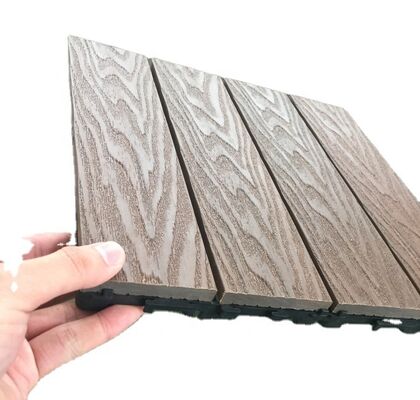 Self Locking WPC Tiles for Garden, No Tools Needed, Bug Resistant