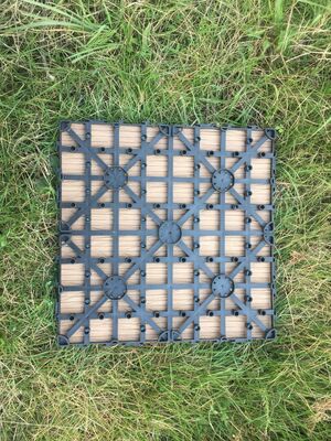 DIY WPC Deck Tiles 30*30CM Natural Wood Grain Outdoor Flooring for Home Patio