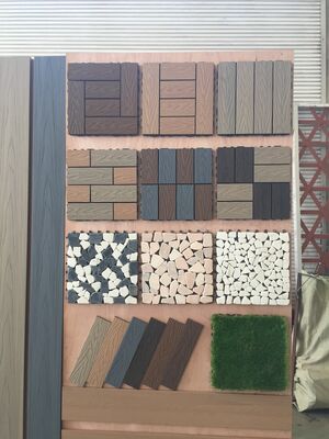 DIY WPC Deck Tiles 30*30CM Natural Wood Grain Outdoor Flooring for Home Patio