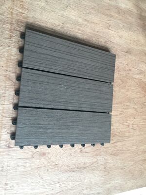 Home Outdoor WPC Deck Tiles 30x30CM Durable DIY Flooring with Natural Wood Look