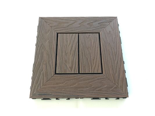 DIY WPC Deck Tiles 30*30CM Natural Wood Grain Outdoor Flooring for Home Patio