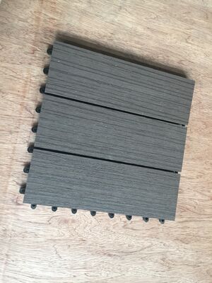 Home Outdoor WPC Deck Tiles 30x30CM Durable DIY Flooring with Natural Wood Look