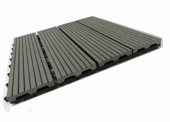 Home Outdoor WPC Deck Tiles 30x30CM Durable DIY Flooring with Natural Wood Look