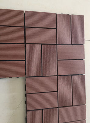 30x30CM Interlocking WPC Deck Tiles DIY Patio Flooring for Home Outdoor Spaces