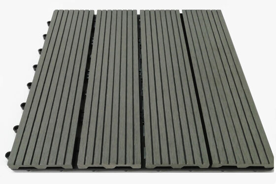30x30CM Interlocking WPC Deck Tiles DIY Patio Flooring for Home Outdoor Spaces
