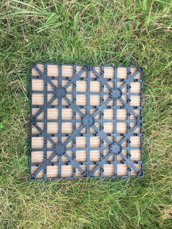 DIY WPC Deck Tiles 30*30CM Natural Wood Grain Outdoor Flooring for Home Patio