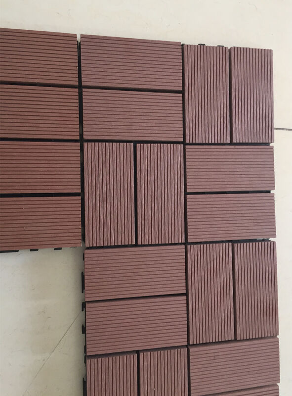 30x30CM Interlocking WPC Deck Tiles DIY Patio Flooring for Home Outdoor Spaces