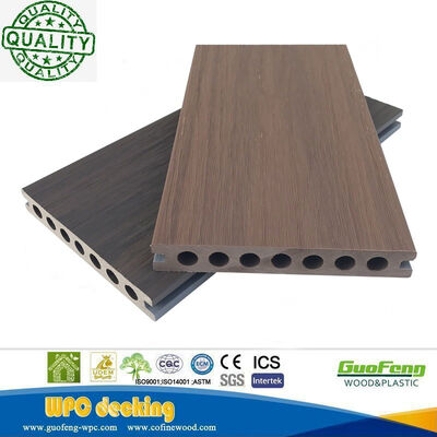 Easily-Installed HDPE Wood Texture Wood Plastic Composite Decking with Ce, Fsc Certificates